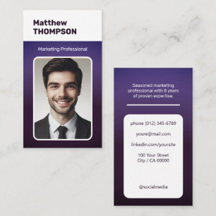 Classic Job Seeker Classy Minimalist Dark Plum  Business Card