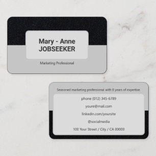 Classic Job Seeker Kraft Paper Style 2 Colored  Business Card