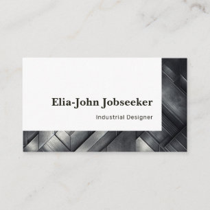 Classic Job Seeker Simple Minimalist Grey Steel  Business Card