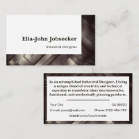 Classic Job Seeker Simple Minimalist Steel Wooden