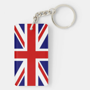 Classic Keep Calm and Carry On AND THE U.K FLAG Key Ring