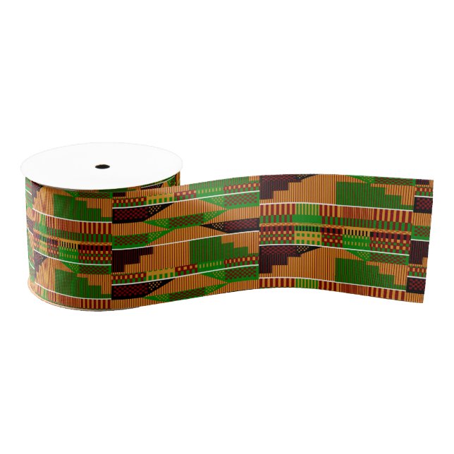 Classic Kente 3 inch K01 Grosgrain Ribbon (Spool)