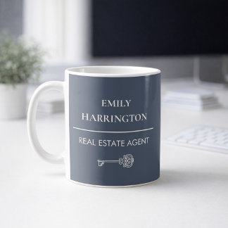 Classic Key Gray Real Estate Agent Coffee Mug