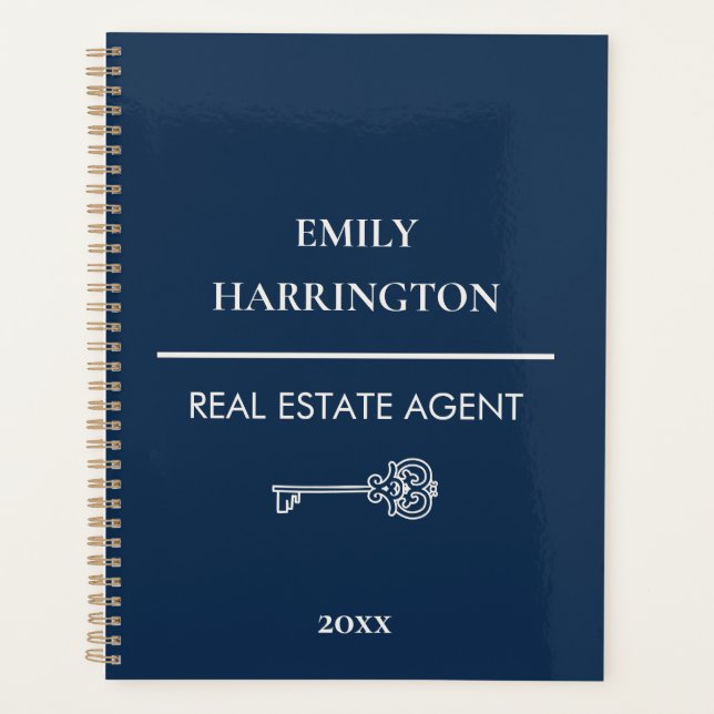 Classic Key Navy Real Estate Agent Planner (Front)