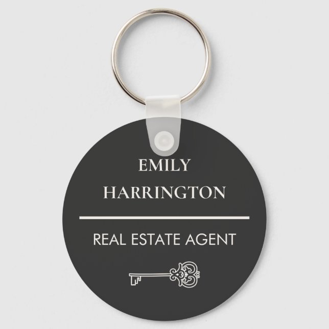 Classic Key Neutral Real Estate Agent Ring (Front)
