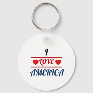 Classic Keychain - I Love America