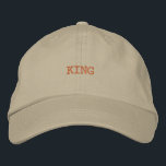 Classic Khaki Cap for the Modern King Men Hats<br><div class="desc">Regal Simplicity: Embrace understated elegance with this khaki cap,  featuring the word "King" meticulously embroidered on the front. Made from premium cotton,  it’s perfect for everyday wear with a royal twist.</div>