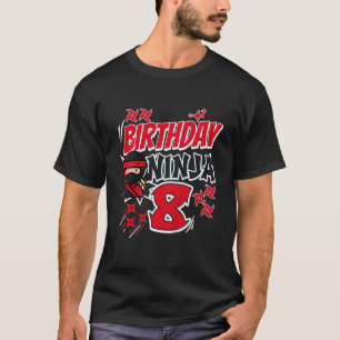 Classic Kids Age 8 Ninja Karate 8-Year-Old Birthda T-Shirt