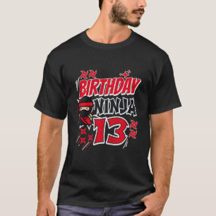 Classic Kids Birthday Ninja 13th B'Day Boy Karate T-Shirt