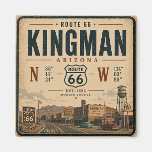 Classic Kingman Arizona Route 66 Souvenir Magnet