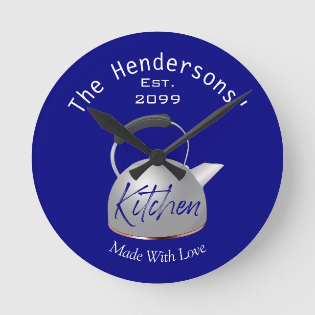 Classic Kitchen Made With Love Wall Clock (Front)