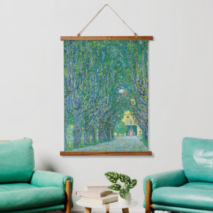 Classic Klimt Green Nature Landscape Fine Art Hanging Tapestry