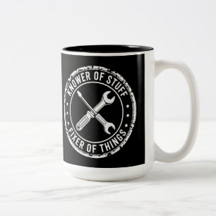 Classic Knower Of Stuff Fixer Of Things Father Two-Tone Coffee Mug