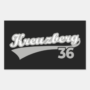 Classic Kreuzberg 36 Berlin City Logo Oldschool Rectangular Sticker