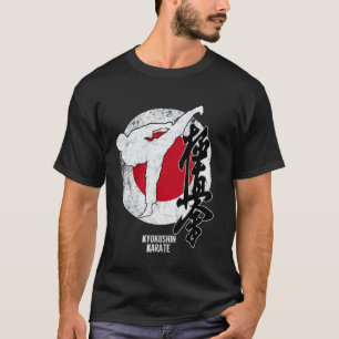 Classic Kyokushin Japan Karate Japanese flag Kyoku T-Shirt