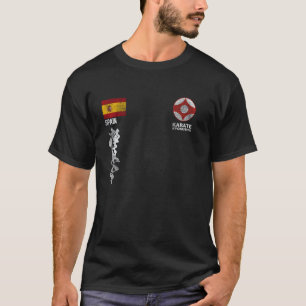 Classic Kyokushin Spain Karate Spanish flag Kyokus T-Shirt