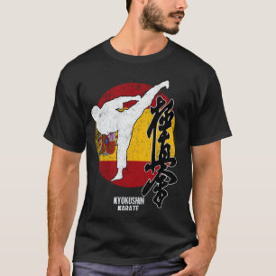 Classic Kyokushin Spain Karate Spanish flag Kyokus T-Shirt