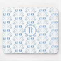Classic Lady Blue And White Chinoiserie Dogs