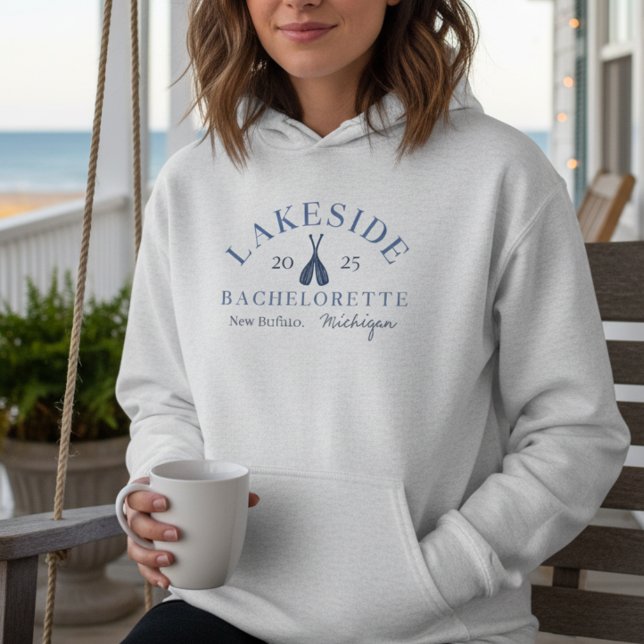 Classic Lake Bachelorette Girls Weekend  Hoodie (Kick back at the lake with this coastal Classic Lake Bachelorette Girls Weekend Hoodie!)