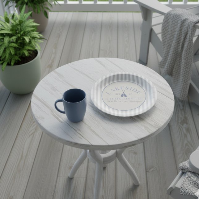 Classic Lake Bachelorette Girls Weekend Paper Plate (Kick back at the lake with this coastal Classic Lake Bachelorette Girls Weekend Paper Plates!)