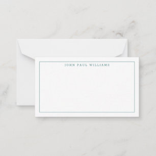 Classic Lake Green Professional Formal Thin Border Card
