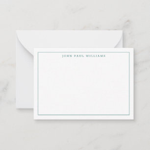Classic Lake Green Professional Simple Thin Border Card