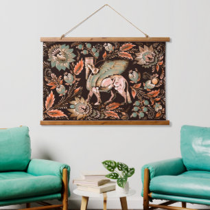 Classic Lamassu Wood Topped Wall Tapestry