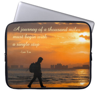 Classic Lao Tzu Journey Quote Laptop Sleeve