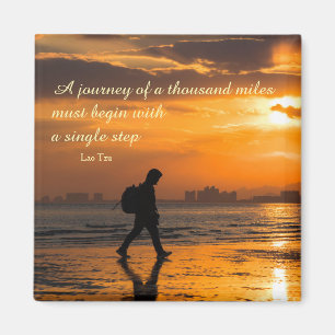 Classic Lao Tzu Journey Quote Magnet
