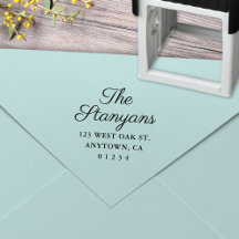 Classic Large Name Script |  Return Address Stamp