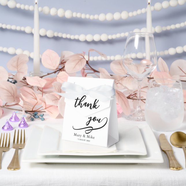 Classic Large Tent Favour Boxes with Thank You Des (Wedding)