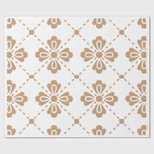 "Classic Lattice" Elegant Floral Pattern Gift Wrap