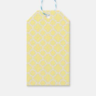 Classic Lattice quatrefoil in Canary yellow Gift Tags