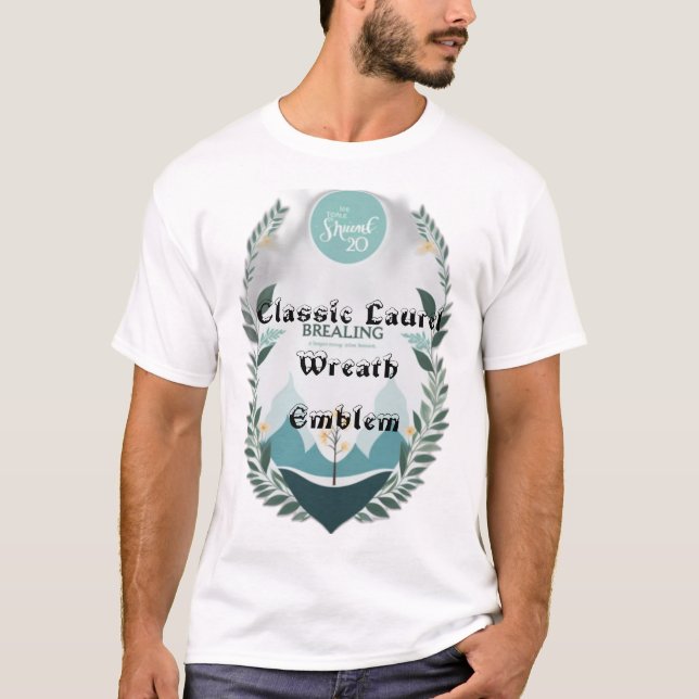 Classic Laurel Wreath Emblem  T-Shirt (Front)
