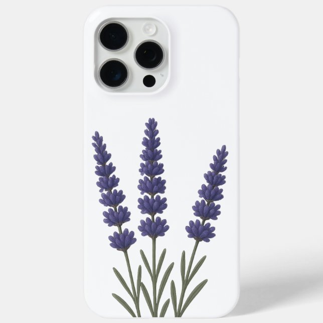 Classic Lavender Botanical Art Design Case-Mate iPhone Case (Back)