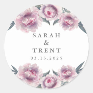 Classic Lavender Flowers Round Sticker