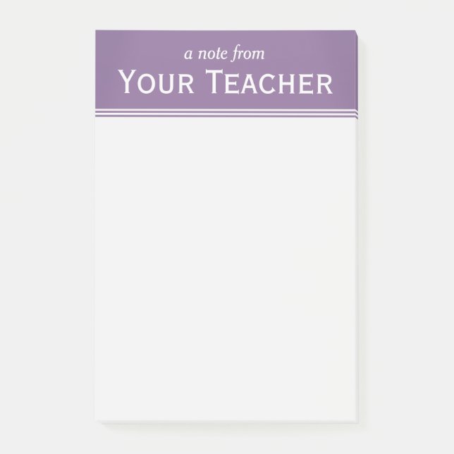 Classic Lavender Purple Personalised 4" x 6" Post-it Notes (Front)
