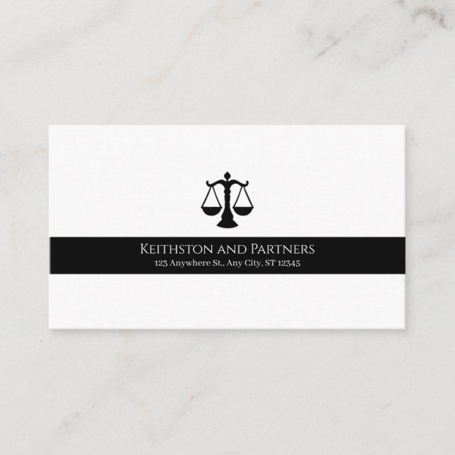 Classic Law & Justice Business Card | Legal (Front)
