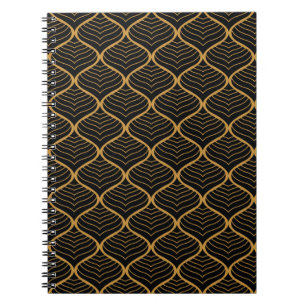 Classic Leaves Art Deco Pattern Notebook