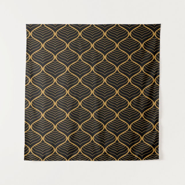 Classic Leaves Art Deco Pattern Tapestry (Front)