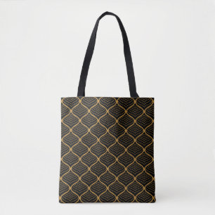 Classic Leaves Art Deco Pattern Tote Bag