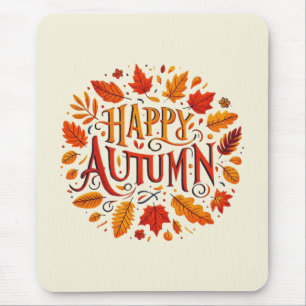 classic leaves & Happy Autumn Mouse Mat