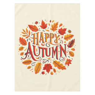 classic leaves & Happy Autumn  Tablecloth