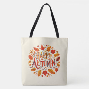 classic leaves & Happy Autumn Tote Bag