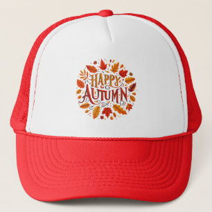 classic leaves & Happy Autumn Trucker Hat