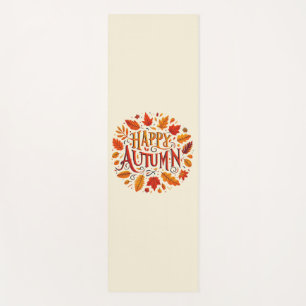 classic leaves & Happy Autumn  Yoga Mat