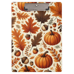 classic leaves/pumpkins/acorns Autumn Clipboard