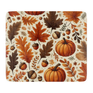 classic leaves/pumpkins/acorns Autumn  Cutting Board
