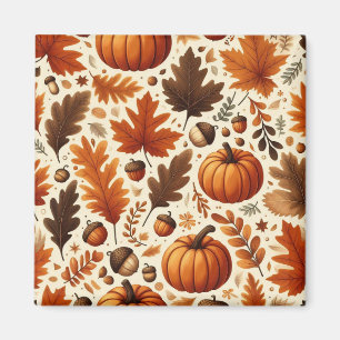 classic leaves/pumpkins/acorns Autumn  Magnet