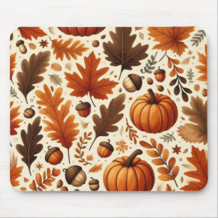 classic leaves/pumpkins/acorns Autumn  Mouse Mat